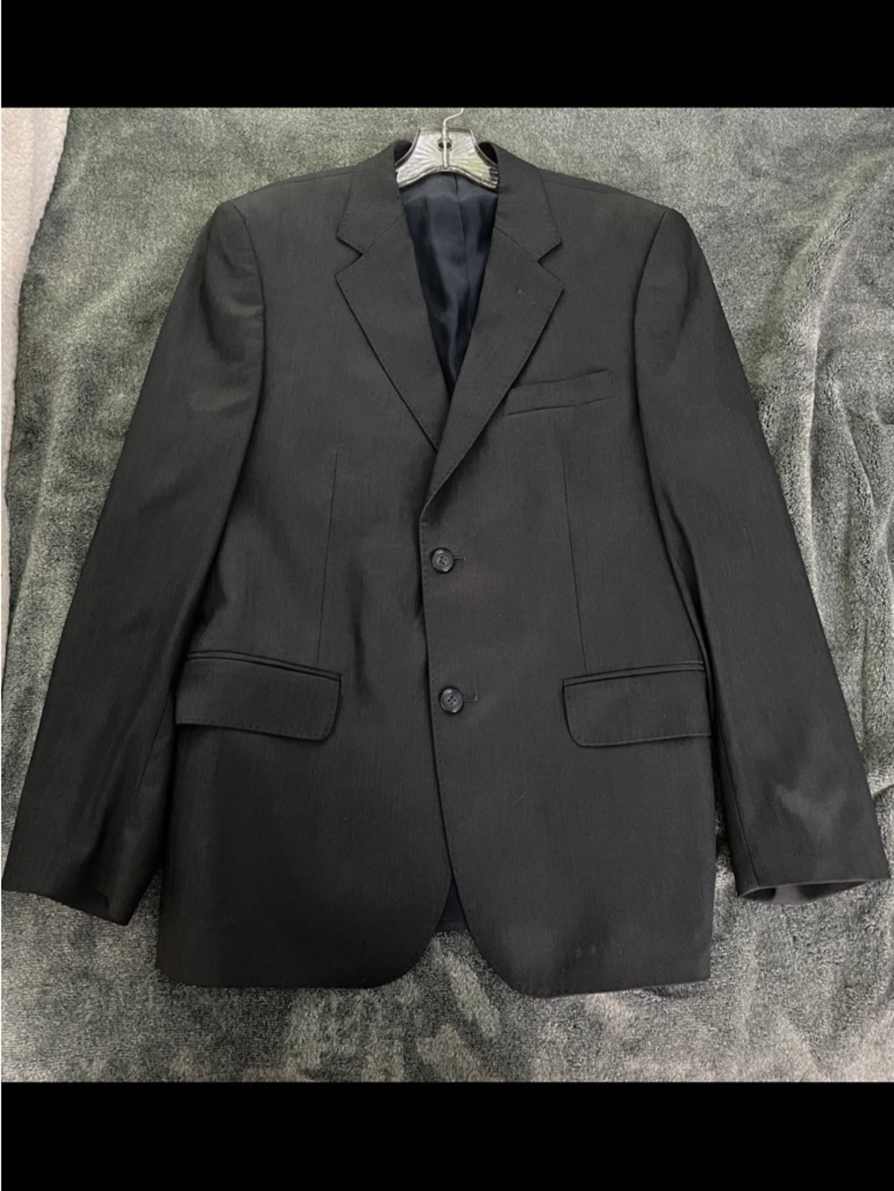 Classic Men's Black Two-Button Blazer